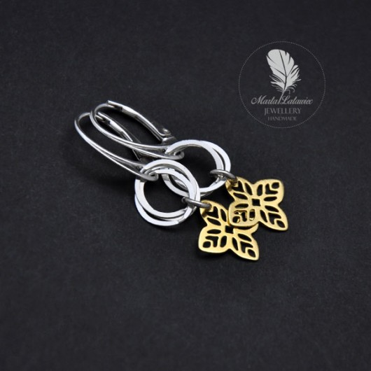Kolczyki - Golden jasmine Marta Latawiec