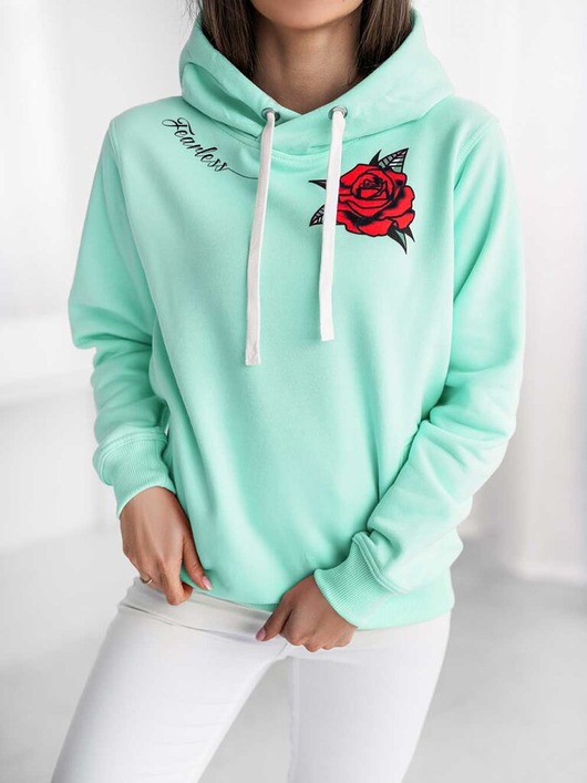 bluza z kapturem damska Bluza miętowa Mint Milkshake