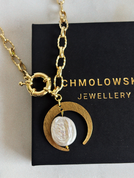 złote naszyjniki Naszyjnik łańcuszek Księżyc