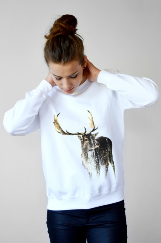 SNOW DEER bluza damska biała GAU great as You