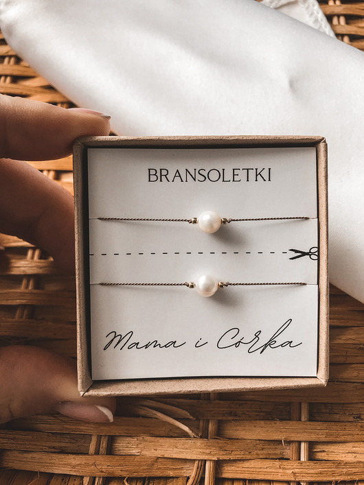 bransoletki z kamieni naturalnych Komplet bransoletek mama i córka, personalizowsany prezent