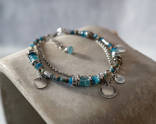 bransoletki srebrne ISTRIA - srebro i kamienie