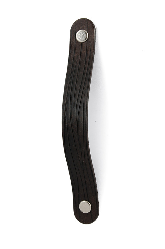 gałki do mebli Skórzany uchwyt meblowy COLORISO BLACK WOOD L