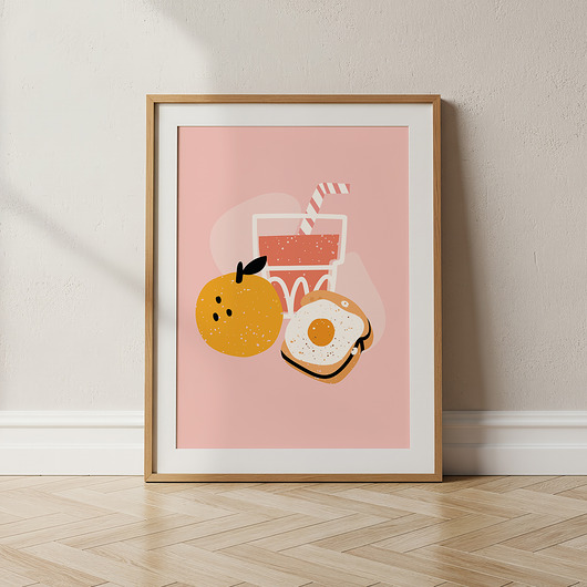 grafiki i ilustracje "Drugie śniadanie" plakat ilustracyjny