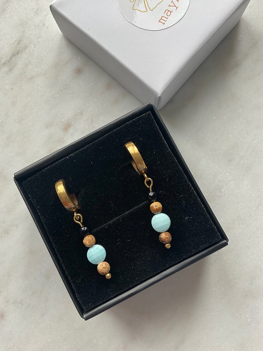 kolczyki z kamieniami Kolczyki z kamieni naturalnych