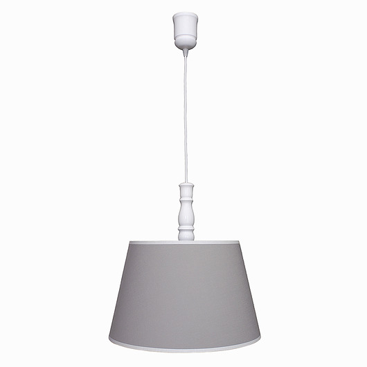 lampy do pokoju dziecka Lampa wisząca szara z białą lamówką