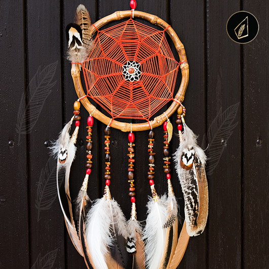 Bursztyn Jaspis Dreamcatcher Łapacz Snów AstroSiostra