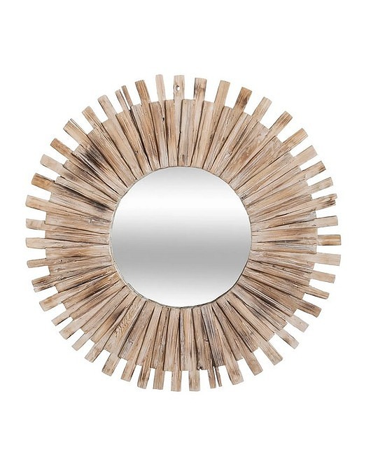 lustra stojące i wiszące Lustro Drewniane Lustro Okrągłe Wood 88 cm