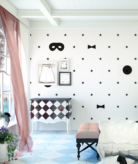 Tapeta Maski z kolekcji Wonderland Humpty Dumpty Room Decoration