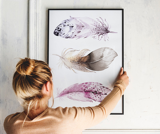 Piórka  50x70 cm - plakat B2 HOG STUDIO