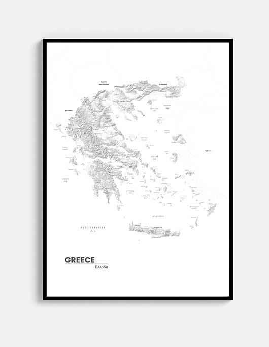 plakaty GRECJA mapa plakat
