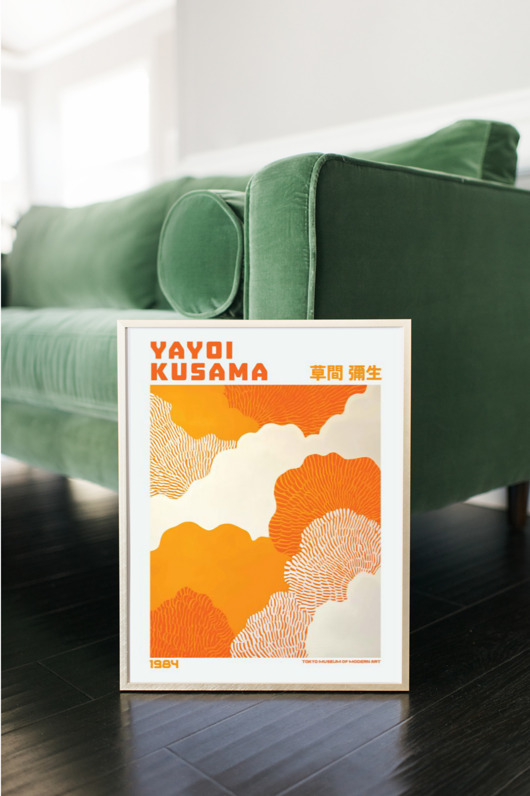 plakaty PLAKAT dekoracyjny , drzewa Yayoi Kusama, las abstrakcja