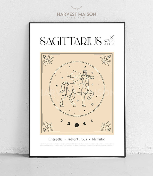 plakaty Plakat Znak Zodiaku Mystical Art Strzelec Prezent Dla Niej