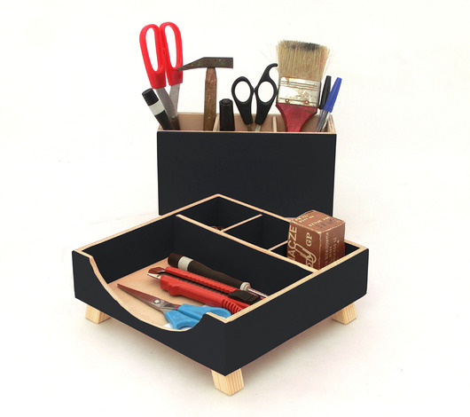  Organizer - zestaw na biurko Clock Wood Studio