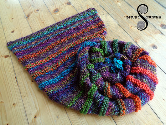 UNIKAT szal-kameleon "Violet Rainbow" MARISCAPES