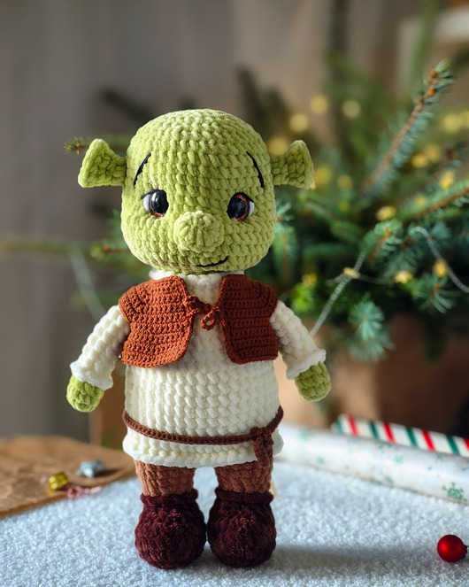 misie i maskotki Maskotka Shrek, Prezent na Mikołaja, Maskotka pluszowa, Prezent na święta