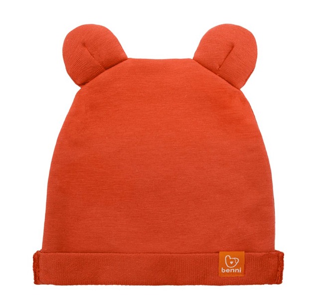 czapki dziecięce Czapka BEANIE BEAR - pomarańcz