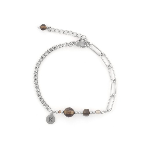 bransoletki z kamieni naturalnych Bestseller! Bransoletka zodiakalna - Koziorożec Srebrna stal szlachetna