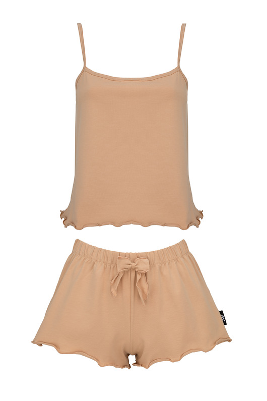 piżamy damskie Piżama Beige
