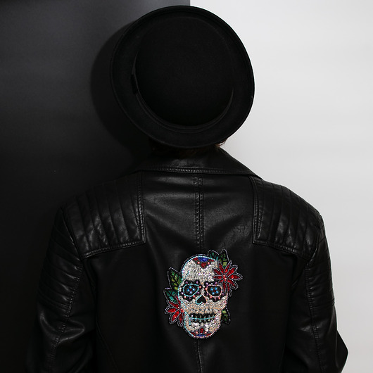 biżuteria męska SUGAR SKULL duża przypinka
