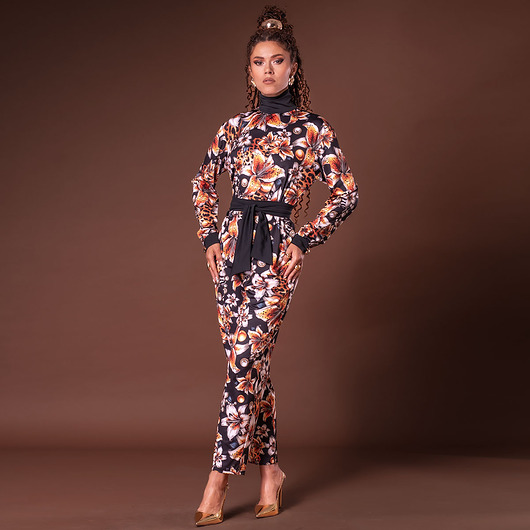 bluzki z długim rękawem damskie Luźna bluzka z golfem