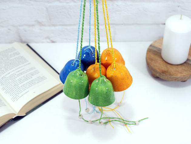 ozdoby choinkowe Świąteczny zestaw 3 dzwonków choinkowych