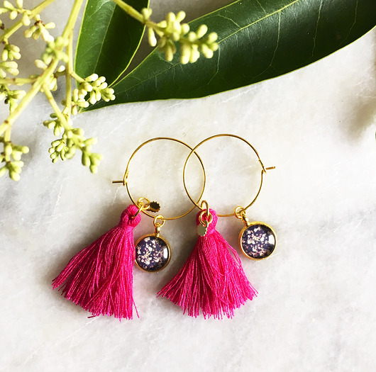 kolczyki kwietne - hoops earings BOSKE
