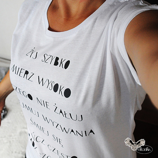 Żyj szybko, mierz wysoko., t-shirt Sowia Aleja