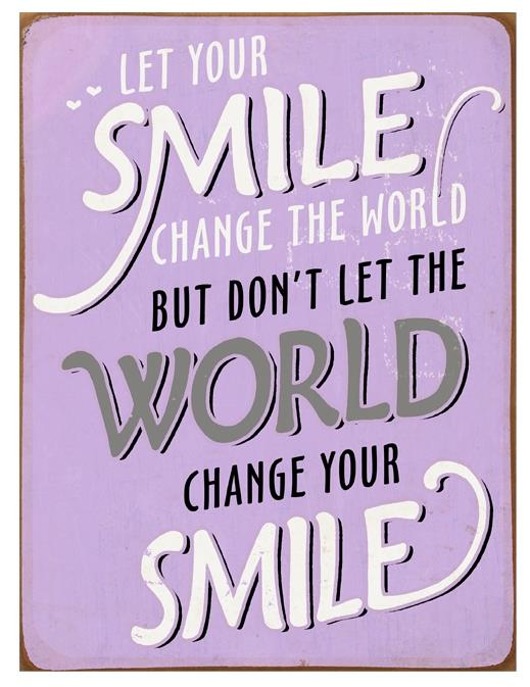 Szyld metalowy Let Your Smile... MIA home