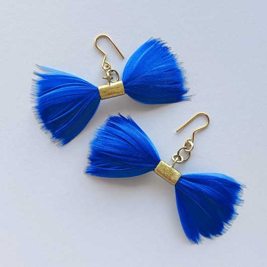 kolczyki z piórami PIÓRKO kolczyki