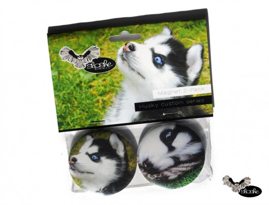 Magnesy ze zdjęciami Huskiego, husky szczeniak Sowia Aleja