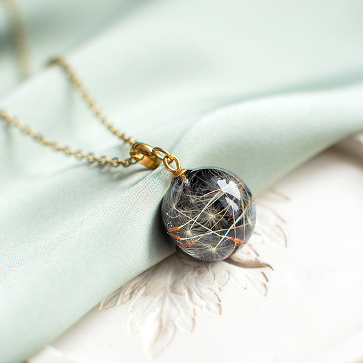 wisiory Wisiorek z rzęsek dmuchawca