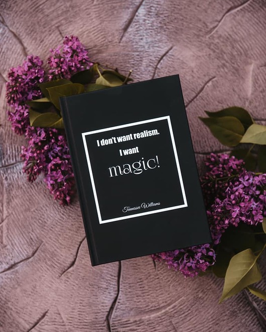 notatniki i albumy Notatnik z cytatem, T. Williams, "I want magic"