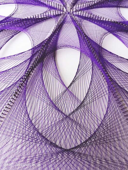 obrazy Rozeta #2 fioletowa, obraz String Art,mandala
