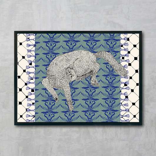 PLAKAT Dziwny kot 40x30 cm Kasia Walentynowicz