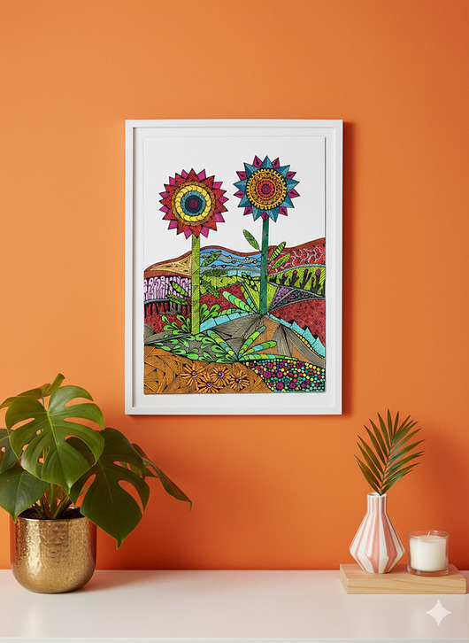 plakaty 71. RYTMY OGRODU  - rysunek, plakat.