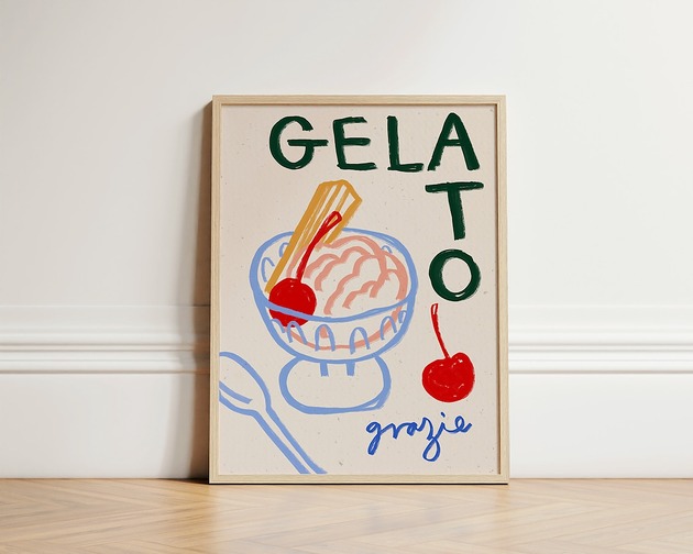 plakaty Plakat Gelato Grazie Lody Włoskie