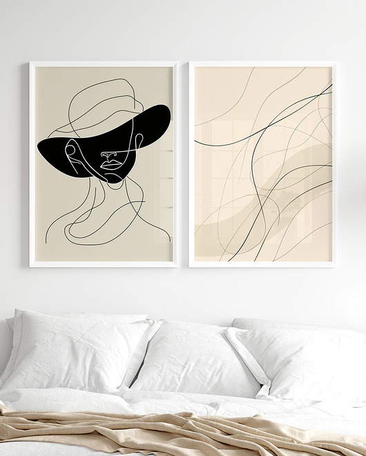 plakaty Zestaw plakatów Elegancja w stylu line art I