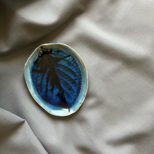 pojemniki na biżuterię Ceramiczna podstawka Liść 2