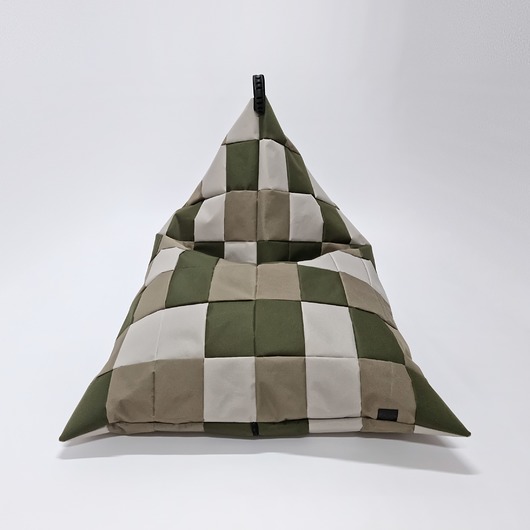 pufy do siedzenia Puf OVNI LONG zero waste OSKAR PEREK TRICOLORE moro
