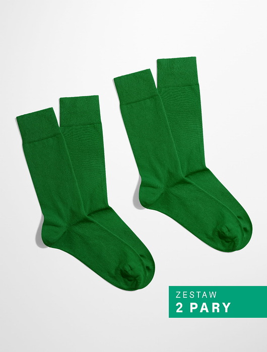 skarpetki damskie Skarpetki Essential - Emerald Field - Zielony - Zestaw 2 pary (unisex)