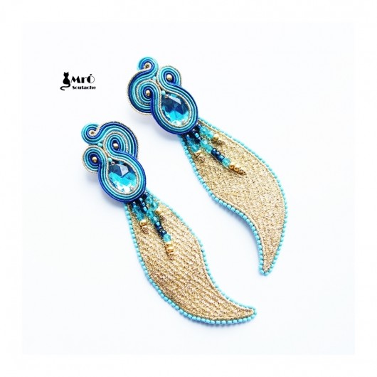 Lanzarote- niepowtarzalne kolczyki soutache Mró Soutache