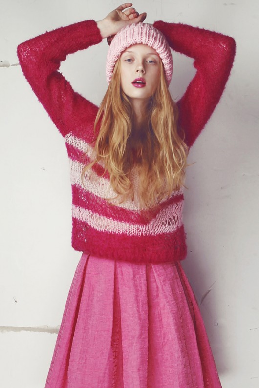 Pink sky mohair sweater KAROLINA SCIPNIAK