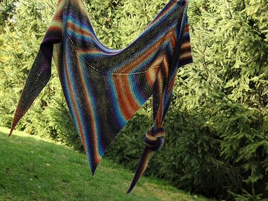 dotyk jesieni / szal agat handmade