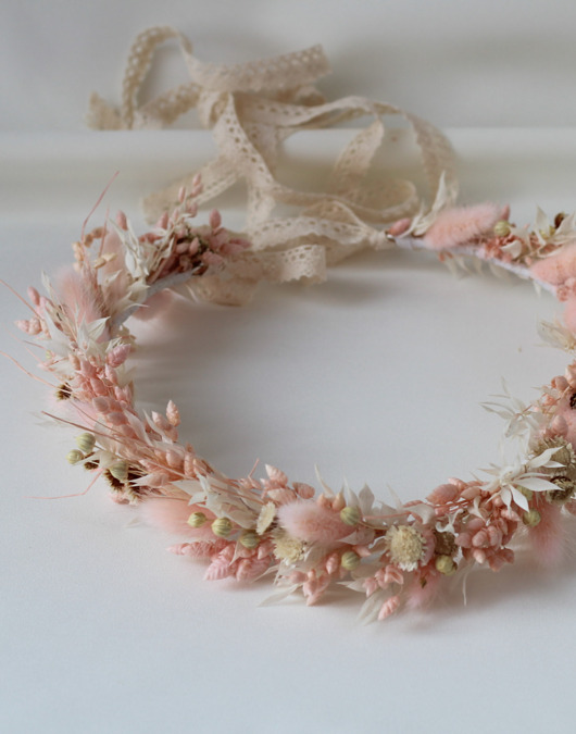 wianki komunijne Wianek komunijny, subtelny róż