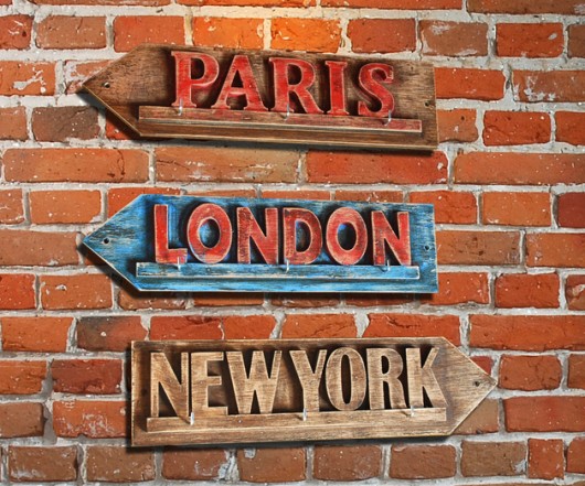 Paris - wieszak, tabliczka 3D Silva Drewniane Dekoracje