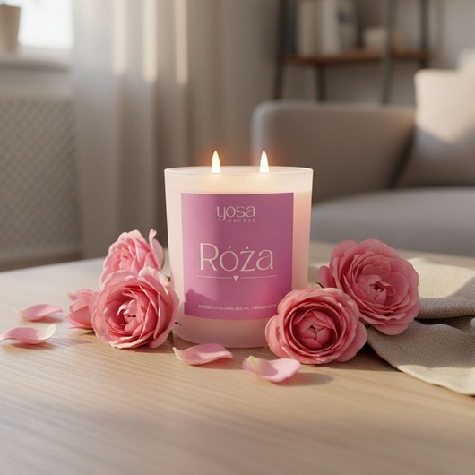 świece zapachowe Świeca Sojowa Walentynkowa Róża 260 ml