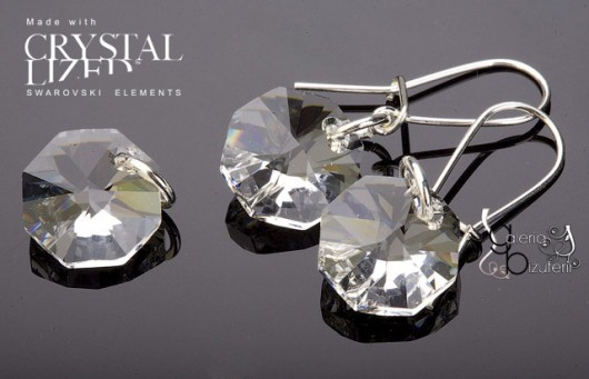 Delikatny komplet z kryształów Swarovski mellody