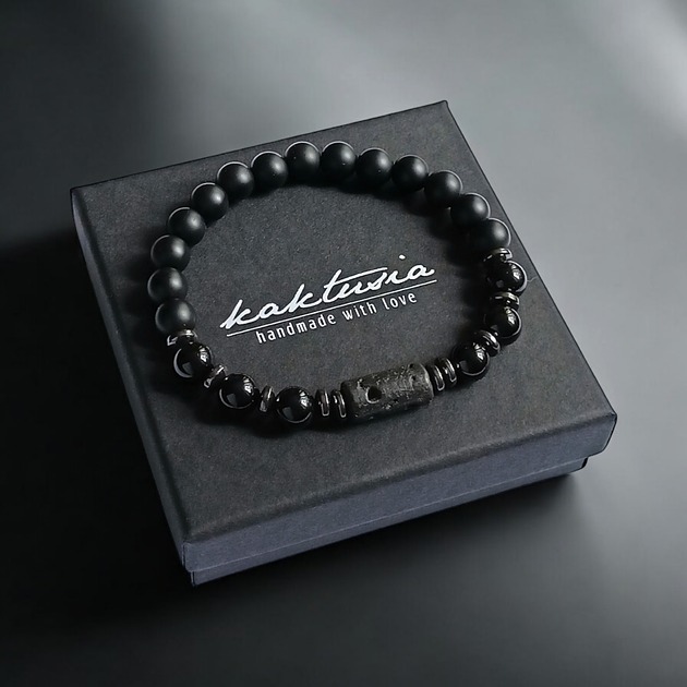 biżuteria męska OCHRONA, siła, ENERGIA vol.II :: turmalin, onyks i lawa