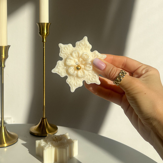 dekoracje świąteczne Świeca Snowflake